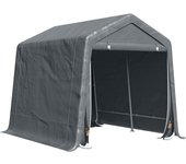 Outsunny Carpa de Jardín Exterior 2,8x2,4x2,4 m Cobertizo Exterior con 2 Puertas con Cremallera Impermeable Anti-UV Carpa Gris