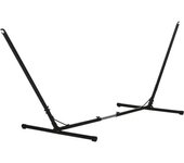 Outsunny Soporte para Hamaca de Jardín Ajustable 308-380x108x120 cm Estructura de Metal para Interiores y Exteriores Carga Máx. 120 kg   Aosom España