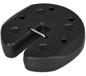 Outsunny Pack de 4 Pesos para Carpas Plegables Rellenados con Cemento Bases para Toldo Pérgola Ø22x5,5 cm Negro