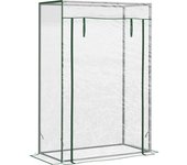Outsunny Invernadero con Puerta Enrollable y Estructura de Acero Invernadero de Jardín Terraza Patio 100x50x150 cm Transparente   Aosom España