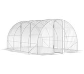 Outsunny Invernadero de Túnel 4x3x2m con 2 Puertas Invernadero de Jardín con Techo Redondeado para Cultivos Plantas Transparente