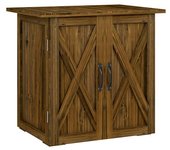 Outsunny Caseta de Jardín Exterior de Madera con 2 Puertas Magnéticas para Almacenamiento de Herramientas 77x55x72 cm Marrón   Aosom España