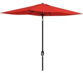 Outsunny Sombrilla rectangular inclinable 2x3 m con manivela tela poliéster impermeabilizada alta densidad 180g/m² rojo