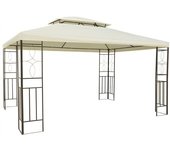 Homcom Outsunny Cenador Exterior 3x4x2,65m Acero y Tela de Poliéster para Terraza Jardín o Patio Crema   Aosom España