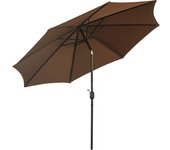 Outsunny Sombrilla de Terraza Café 3x2,45m con Manivela Parasol Inclinable de Poliéster para Jardín   Aosom España