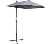 Outsunny 2x2 m Sombrilla Semicircular Parasol para Balcón con Soporte resistente al agua para Jardín Terrazas Patios 100% Poliéster   Aosom España