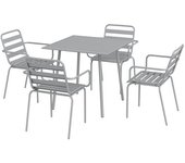 Outsunny Conjunto de asientos de jardín de 5 piezas Asientos Conjunto de muebles de jardín Resistente a la intemperie 80x80x74 cm   Aosom España