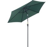 Outsunny Sombrilla Parasol Reclinable Manivela Aluminio Tela Poliéster Jardín Patio Terraza 2.7x2.35m Verde   Aosom España