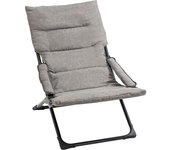 Outsunny Silla Plegable Camping Portátil con Cojín Acolchado Extraíble y Reposabrazos para Terraza Playa Exterior 66x94x79 cm Gris   Aosom España