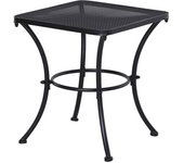 Outsunny Mesa Exterior Mesa de Café de Jardín Cuadrada con Estructura de Metal para Patio Terraza Balcón Carga 30 kg 45x45x50 cm Negro   Aosom España