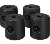 Outsunny Pack de 4 Pesos para Carpas Plegables Soportes Rellenables con 9,2 kg de Agua o 12 kg de Arena Ø24x25,5 cm Negro