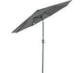 Outsunny Sombrilla de Jardín Ø264x253 cm con Protección UV 50+ Parasol de Aluminio Inclinable con Manivela para Terraza Balcón Gris   Aosom España