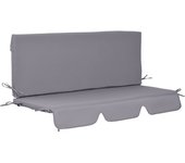 Outsunny Cojín Exterior Cojín para Balancín de 2 Piezas Cojín de Asiento y Respaldo para Jardín Terraza 130x45x5 cm Gris   Aosom España
