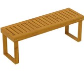 Outsunny Banco de Jardín de Madera de 2 Plazas con Asiento de Lamas Carga 300 kg para Exteriores 120x34x43 cm Teca