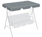 Outsunny Toldo de Repuesto UV50+ para Columpio de Jardín 2 Plazas Tela de Recambio para Balancín Exterior 192x144 cm Gris Oscuro   Aosom España