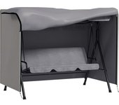 Outsunny Funda para Balancín de Jardín con Cremallera Cubierta para Muebles de Exterior 205x124x164 cm Gris Claro