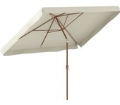 Outsunny Sombrilla de Terraza Exterior 300x200x235 cm con Ángulo Ajustable Mástil de Aluminio Manivela y Protección UV 50+ Beige