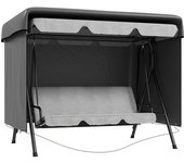 Outsunny Funda Protectora Impermeable para Balancín de Jardín 3 Plazas con Cremallera Antipolvo y Antiviento 215x155x150 cm