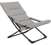Outsunny Silla Plegable Camping Portátil con Cojín Acolchado Extraíble y Reposabrazos para Terraza Playa Exterior 66x94x79 cm Gris   Aosom España