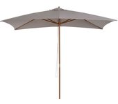 Outsunny Sombrilla de Jardín 295x200x255 cm con Mástil de Madera y Toldo de Poliéster 180g/m² para Jardín Terraza Gris