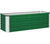 Outsunny Arriate de Jardín de Acero con Guantes Incluidos Huerto Urbano Macetero Rectangular para Cultivos en Terraza Verde   Aosom España