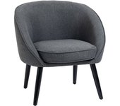 Homcom Sillón de Salón Silla de Salón Silla de Oficina Sillón Tapizado para Salón, Dormitorio, Habitación Infantil, Comedor moderno con Aspecto de