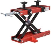 DURHAND Plataforma Elevadora para Motocicletas Carga Máxima 500 kg con Altura Ajustable de 19-53 cm Soporte de Moto Negro y Rojo   Aosom España