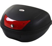 Homcom Baúl de Moto Maletero de Scooter 1 Casco Integral y 1 Medio Capacidad de 48 L Cerradura con Dos Llaves 59x43x33 cm Negro   Aosom España