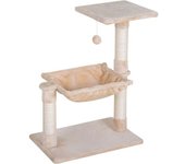 PawHut Árbol Rascador Grande para Gatos Centro de Actividad Plataforma Caseta Sisal Natural 50x36x70cm   Aosom España