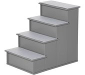 PawHut Escalera para Mascotas Escalones para Perros Gatos con Acolchados Desmontables Carga 30 kg 40x59x54,2 cm Gris   Aosom España
