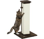 PawHut Poste Rascador para Gatos Altura 81 cm Rascador para Gatos con Poste de Sisal y Bola Colgante 41x41x81 cm Marrón
