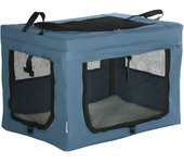 PawHut Transportín Grande para Perros y Gatos Bolsa Portátil Plegable para Mascotas Azul 60x42x42cm   Aosom España