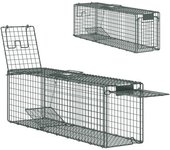 Outsunny Trampa para Animales Vivos 100x24x30 cm con 2 Puertas y Marco de Acero para Interior y Exterior Verde