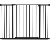 PawHut Barrera de Seguridad Extensible para Perros y Bebés Puerta Metálica Ajustable para Escaleras y Puertas 76-107x76 cm   Aosom España
