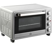 Homcom Horno Eléctrico de Sobremesa 32L 1600W con 3 Modos de Calor Temporizador y Temperatura Regulable 52,2x38,1x33,5 cm Plata