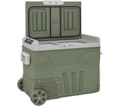 Outsunny Nevera Portátil Eléctrica 45L Refrigerador de Coche 12V/24V -20℃ a +20 ℃ con Pantalla LED Táctil 64,5x43,5x53 cm Verde