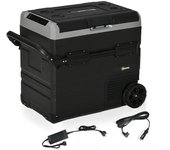 Outsunny Nevera y Congelador Portátil 45L Refrigerador de Coche CC 12V/24V hasta -20℃ con Pantalla LED Táctil 71,1x46x50,6 cm Negro   Aosom España