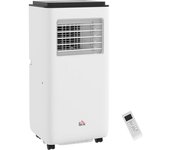 Homcom Aire Acondicionado Portátil 10000 BTU 2900W 5 en 1 Enfriador Ventilador Deshumidificador Blanco Compacto y Eficiente   Aosom España