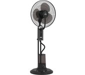 Homcom Ventilador de Pie con Nebulizador 3 Velocidades 3 Modos Oscilación de 70° Depósito de 3,2L y Mando 44,5x38,5x120cm Negro