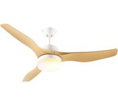 Homcom Ventilador de Techo Motor DC 20,5W 132 cm Diámetro con Mando a Distancia Luz LED Ajustable 3 Niveles Aspas Reversibles   Aosom España
