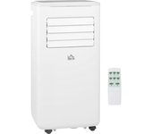 Homcom Aire Acondicionado Portátil 9000BTU con Wifi Ventilador Deshumidificador Control Remoto 35,3x35x72,5 cm Blanco   Aosom España