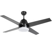 Homcom Ventilador de Techo con Luz 46W Ø129 cm Motor DC con 4 Aspas Reversibles Mando a Distancia y Temporizador Negro   Aosom España