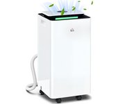 Homcom Deshumidificador Eléctrico 10L/día Depósito de Agua 2,5L con 5 Modos 2 Velocidades Temporizador 25x25x50,5cm Blanco   Aosom España