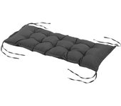Outsunny Cojín para Banco de Jardín Acolchado con Cuerdas de Sujeción y Relleno Grueso para Exterior e Interior 100x40x10 cm Gris