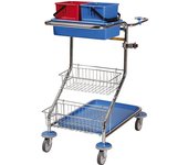 kaiserkraft Carro de limpieza y de servicio, L x A x H 850 x 530 x 1050 mm, cromado