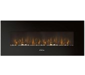 Chimenea eléctrica Purline CHE-500 2000W mural negra 8 colores LED ultrafina mando