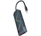 Nanocable Hub 9 en 1 USB-C a USB/USB-C/HDMI/RJ45/Lector Tarjetas/Jack 3.5mm/PD 100W