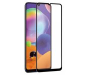 Muvit Protector de Pantalla Cristal Templado Plano Marco Negro para Samsung Galaxy A31