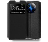 Cool Funda Flip Cover Liso Negro para Realme 12 Pro 5G / 12 Pro Plus 5G