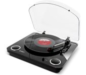 ION Max LP Black Tocadiscos de Vinilo de 3 Velocidades con Altavoces Estéreo Negro